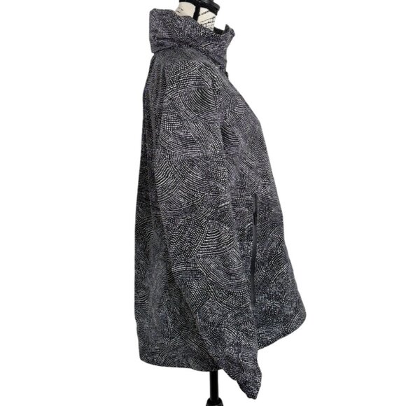 Lululemon Here To Move Jacket Free Spirit Black White Hidden Hood Women Size 12 - Picture 5 of 11
